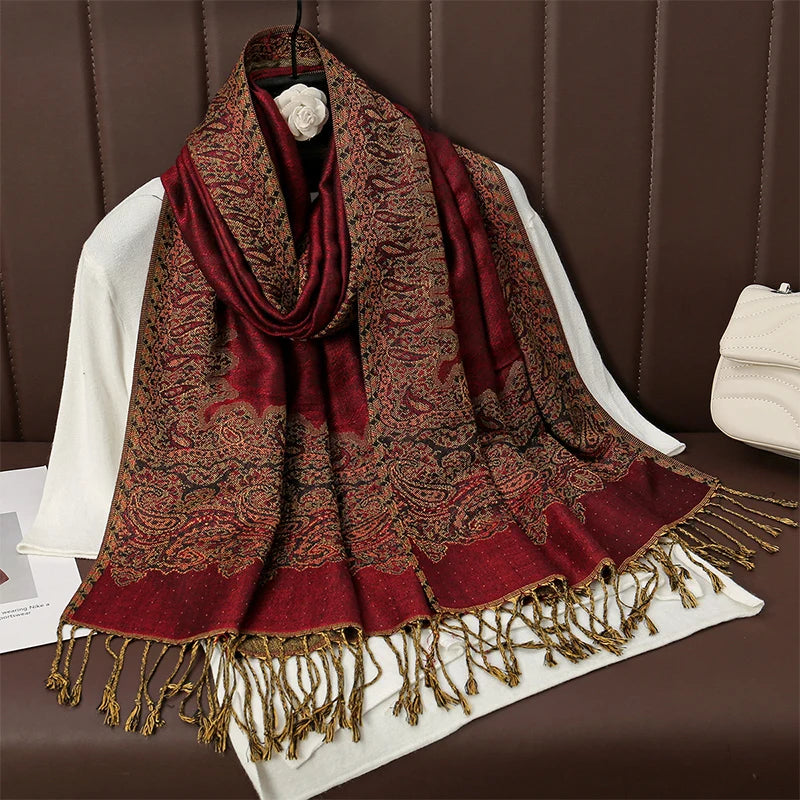 Women's Soft Cashmere-Feel Wrap Shawl – Lightweight Year-Round Fashion Accessory for Everyday Warmth | Thomler