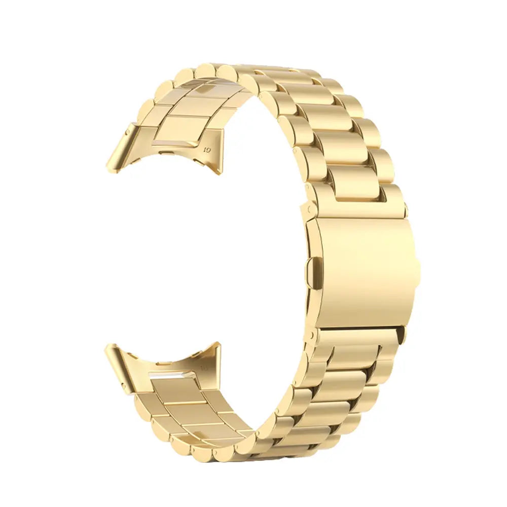 Steel Bracelet-Style Band for Google Pixel Watch & Pixel Watch 2 – Secure Link Design – Compatible with 41mm Case – 8 Finishes – Clasp | Thomler