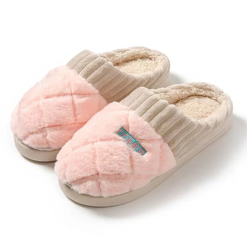 Women's Fleece-Lined Slip-On House Shoes with Anti-Skid Sole for Winter Warmth | Thomler