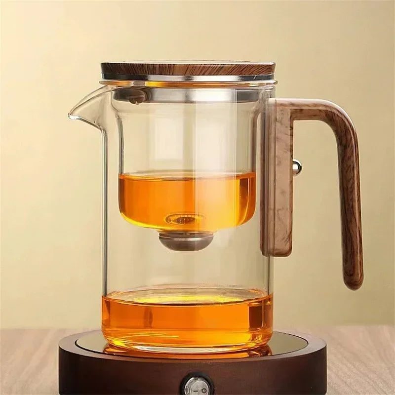 Heat-Resistant Glass Teapot with Removable Infuser Basket for Loose Leaf & Herbal Tea – 34 fl oz & 24 fl oz | Thomler