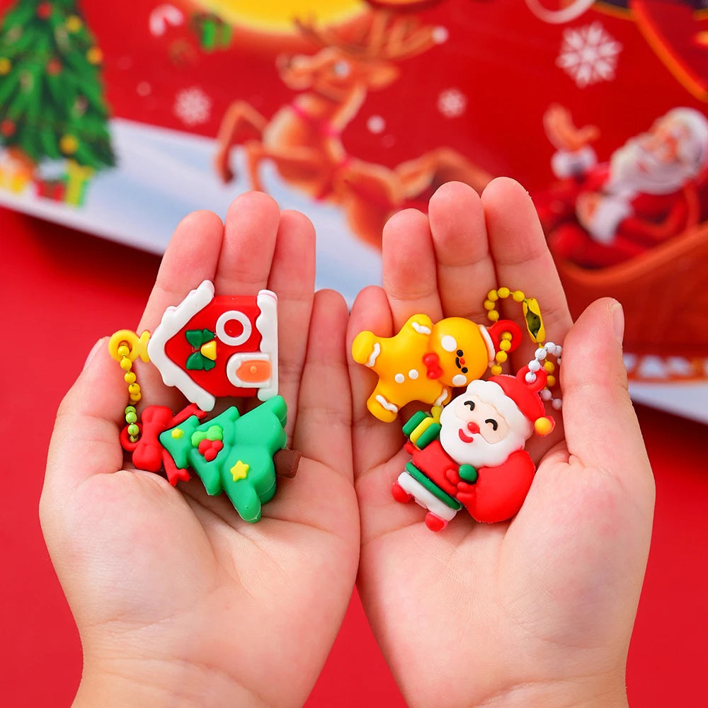 Holiday Countdown Treasure Hunt Box – 24 Mini Figurines for DIY Advent Calendar Decoration | Thomler