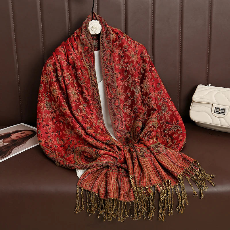 Women's Soft Cashmere-Feel Wrap Shawl – Lightweight Year-Round Fashion Accessory for Everyday Warmth | Thomler