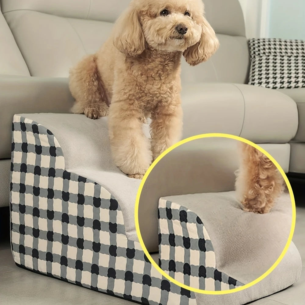 Foam Pet Steps for Sofa and Bed – Lightweight Climb Assistance for Small or Senior Dogs, Portable Non-Slip Design | Thomler