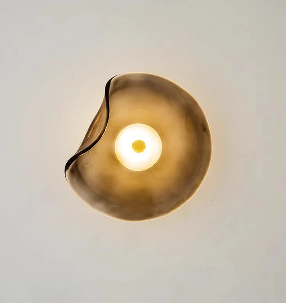 Modern Glass Wall Sconce LED Light Gray Blue Amber Finish for Bedroom Bathroom Kitchen Foyer Hallway Contemporary Lighting Fixture | Thomler