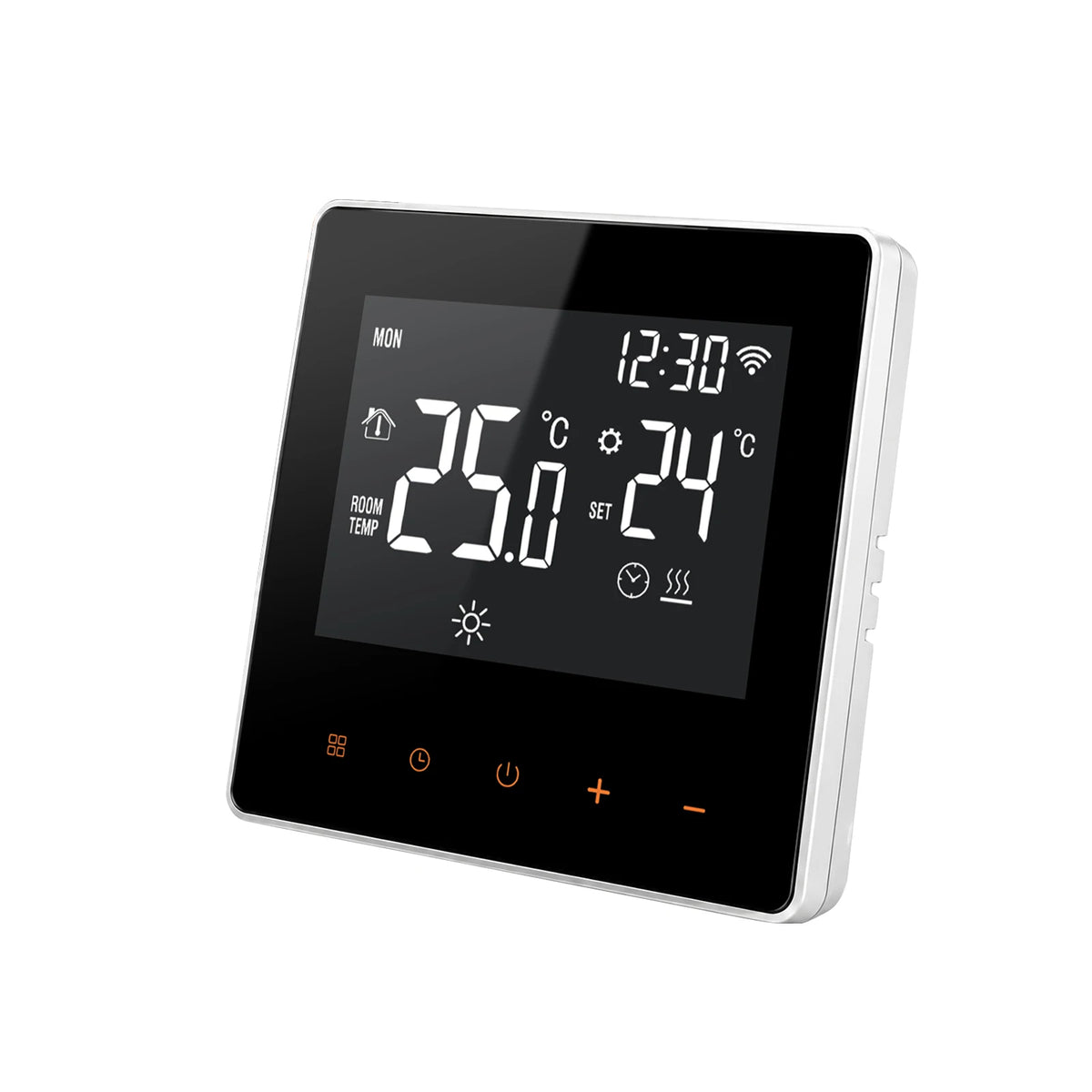 WiFi Smart Thermostat for Radiant Floor Heating – 16A Touchscreen Temperature Controller, Voice Control Compatible, Weekly Scheduling | Thomler