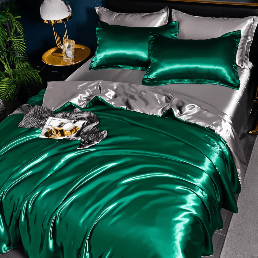Duvet Cover Set Polyester Fiber Queen Size Smooth Silky Feel Bedroom Comfort Bedding Luxury Sheets | Thomler
