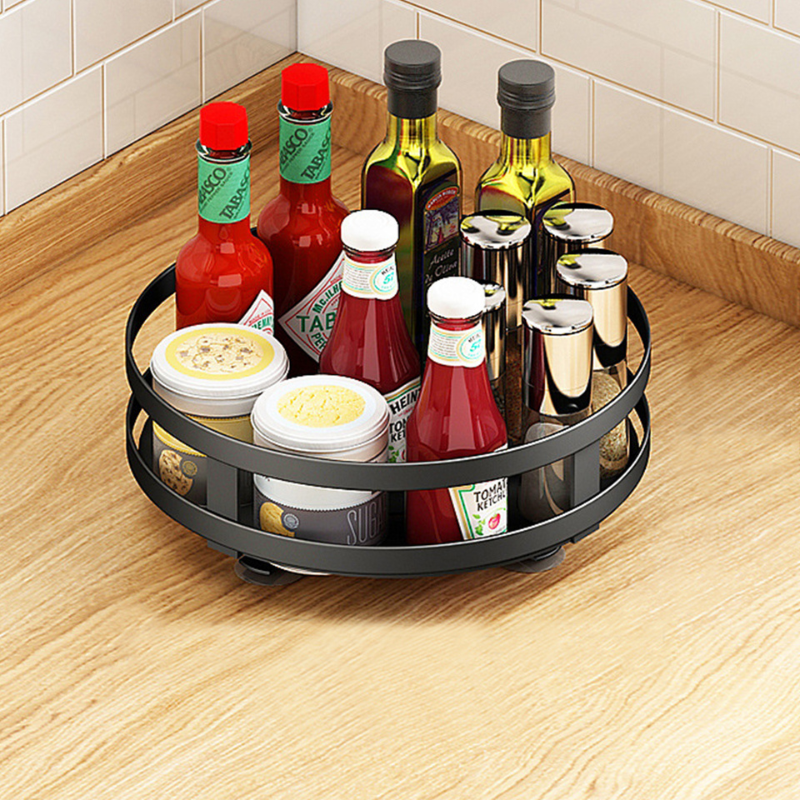 Rotating Storage Caddy with Adjustable Shelves for Kitchen, Bath & Desk – Space-Saving Organizer | Thomler