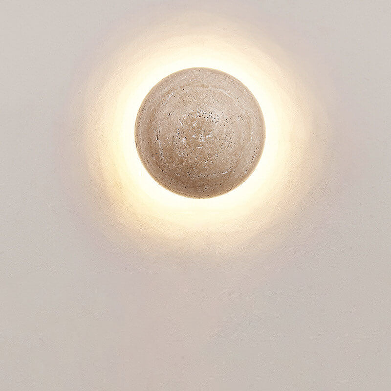 Wall Lamp Yellow Travertine 5.9 in Modern Hallway Living Room Bedroom LED 10W Built-In Fixture | Thomler
