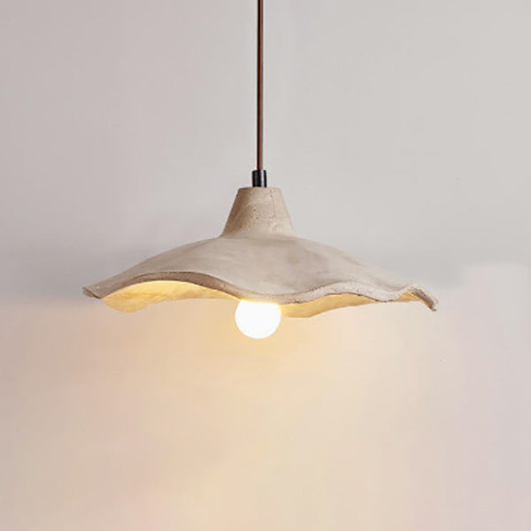 Chandelier Cement 9.8 in Pendant Industrial Lighting Pottery Yellow Living Room Bedroom Fixture | Thomler