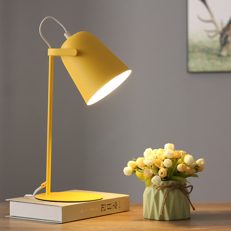 Bucket Table Lamp with E27 Socket in Pastel Scandinavian Colors for Bedroom, Living Room & Office | Thomler