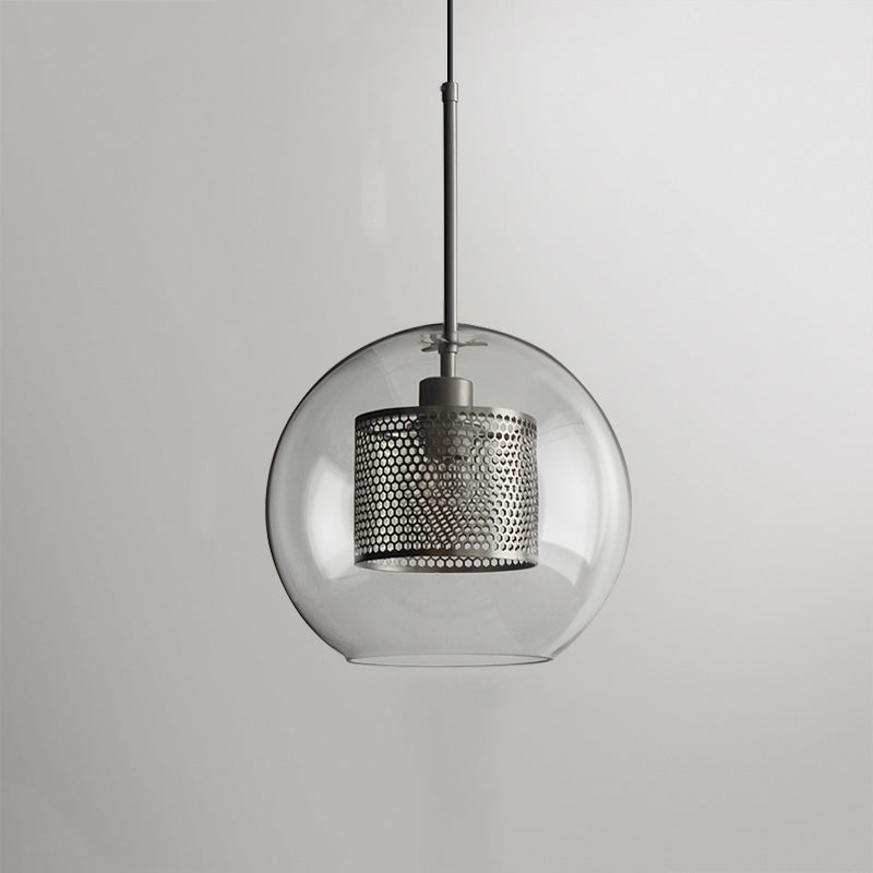 Modern Hanging Ceiling Fixture with Clear Glass Shade & Brass Hardware for Kitchen Island, Dining Room | Thomler