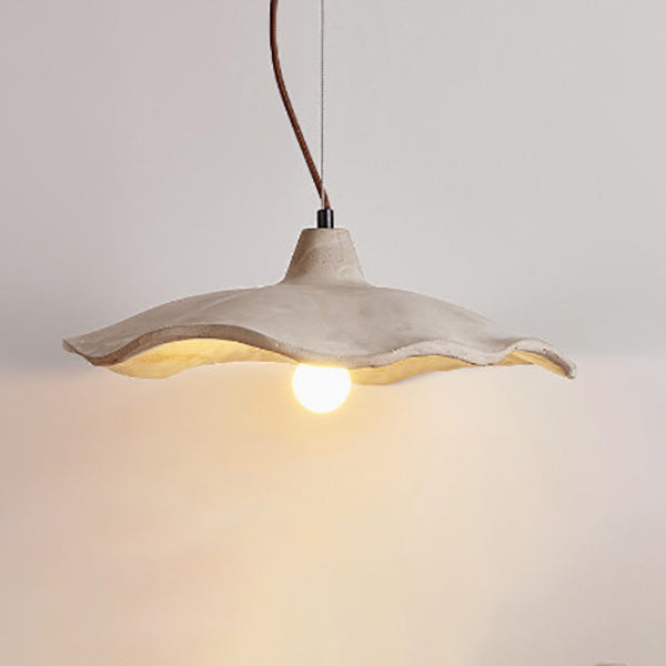 Chandelier Cement 9.8 in Pendant Industrial Lighting Pottery Yellow Living Room Bedroom Fixture | Thomler