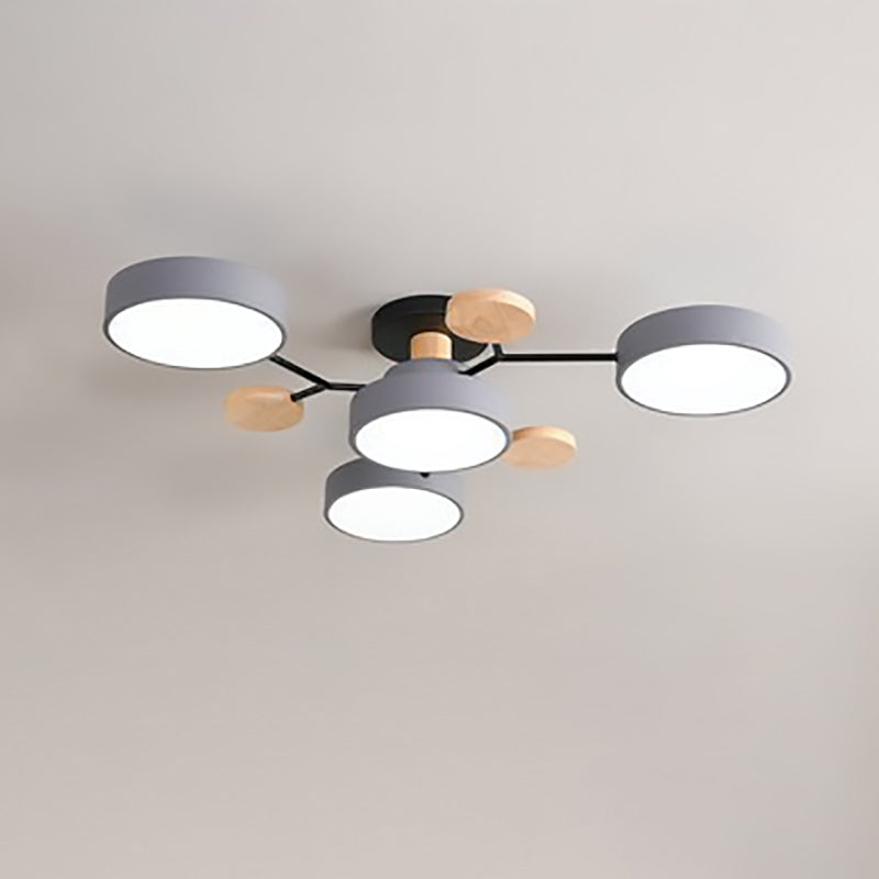 Modern Branch Sphere Semi-Flush Ceiling Light with Integrated LED for Bedrooms & Living Spaces | Thomler