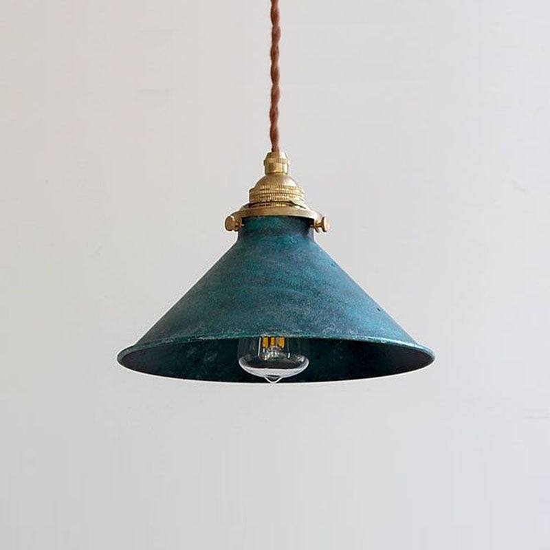 Industrial Metal Cone Hanging Fixture with Adjustable Cable – Hardwired Ceiling Drop for Kitchen & Dining | Thomler