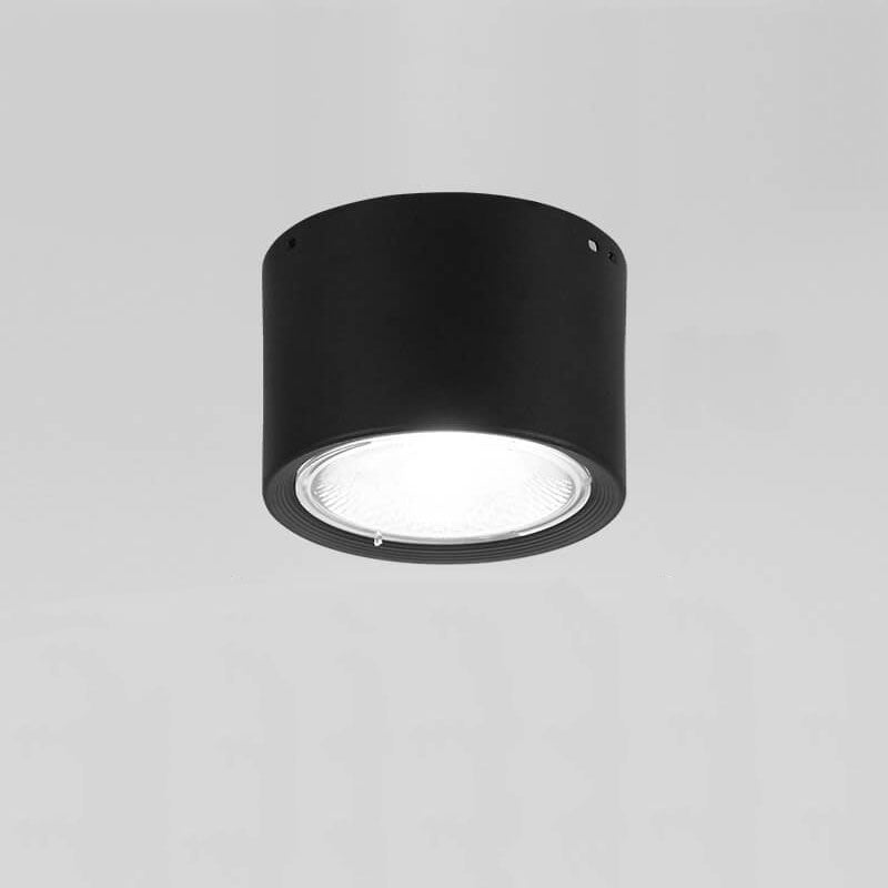 Modern Cylinder Surface Mount LED Downlight – Black White Beige Iron & Acrylic – 500 to 1200 Lumens Hardwired Fixture for Kitchen Hallway | Thomler