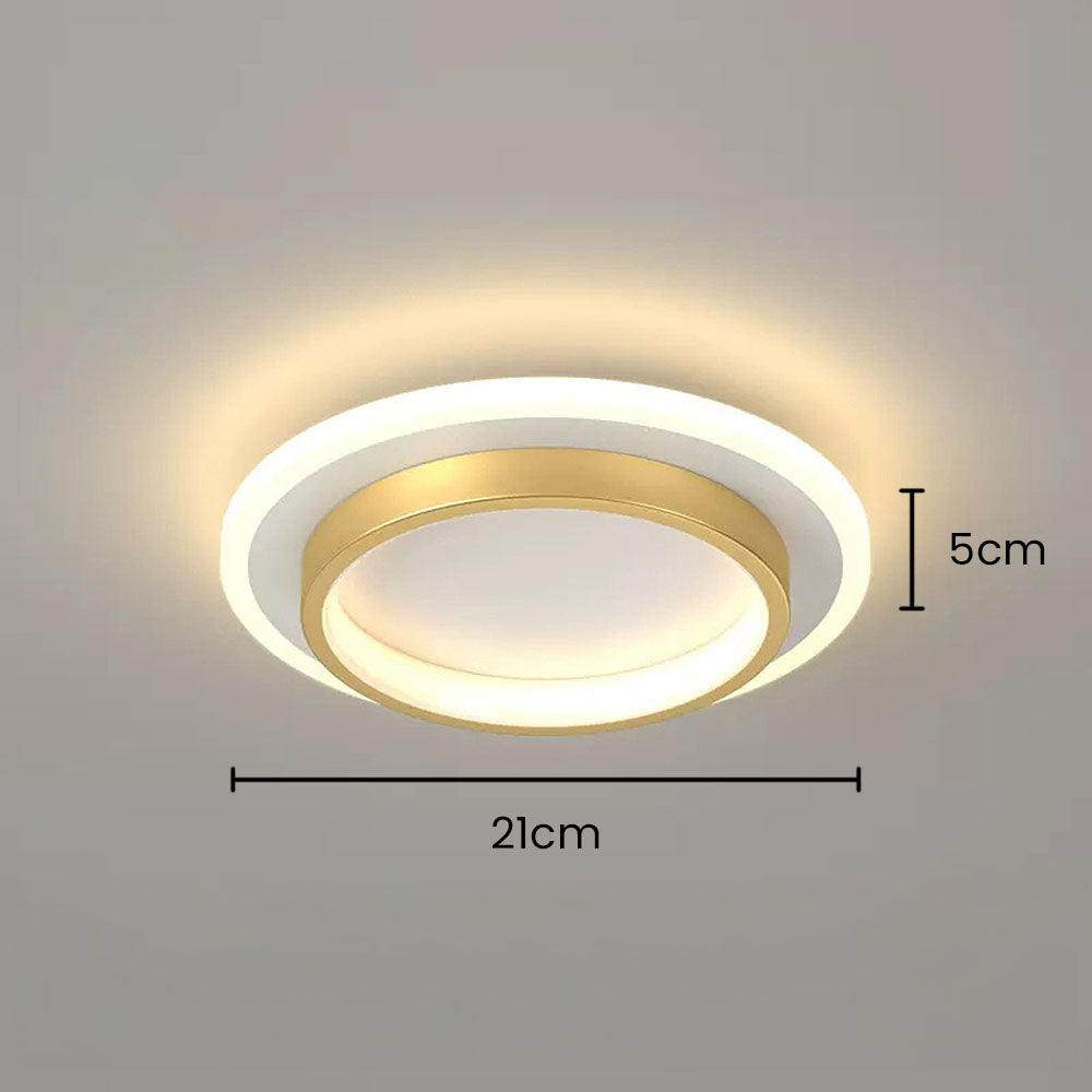 Ceiling Light Iron Aluminium Acrylic 5.0 cm Round LED 10W 20W Black White Bedroom Hallway Living Room Modern Interior Lighting | Thomler