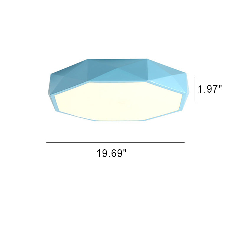 Abstract Scandinavian LED Ceiling Light Flush Mount Minimalist Round Indoor Fixture for Bedroom Living Room Hallway Modern Nordic Style | Thomler