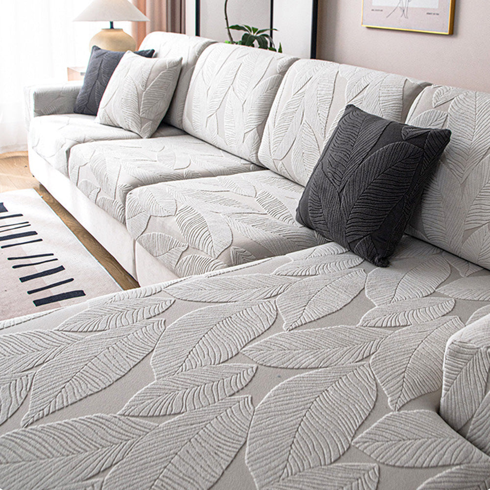 Stretch Velvet Couch Slipcover with Botanical Print – Stain-Proof & Pet-Friendly | Thomler