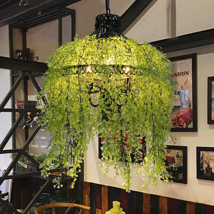 Chandelier Iron With 19.7 in Green Purple Modern Hallway Living Room Bedroom Lighting Fixture 3-Light | Thomler
