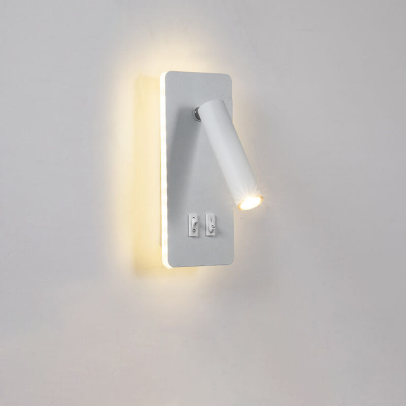 Adjustable LED Wall Sconce with Backlight – Rotatable Reading Light for Bedroom & Hallway – Modern Spotlight for Bedside & Living Room | Thomler