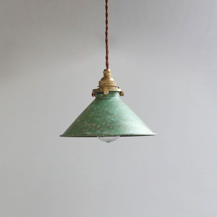 Industrial Metal Cone Hanging Fixture with Adjustable Cable – Hardwired Ceiling Drop for Kitchen & Dining | Thomler