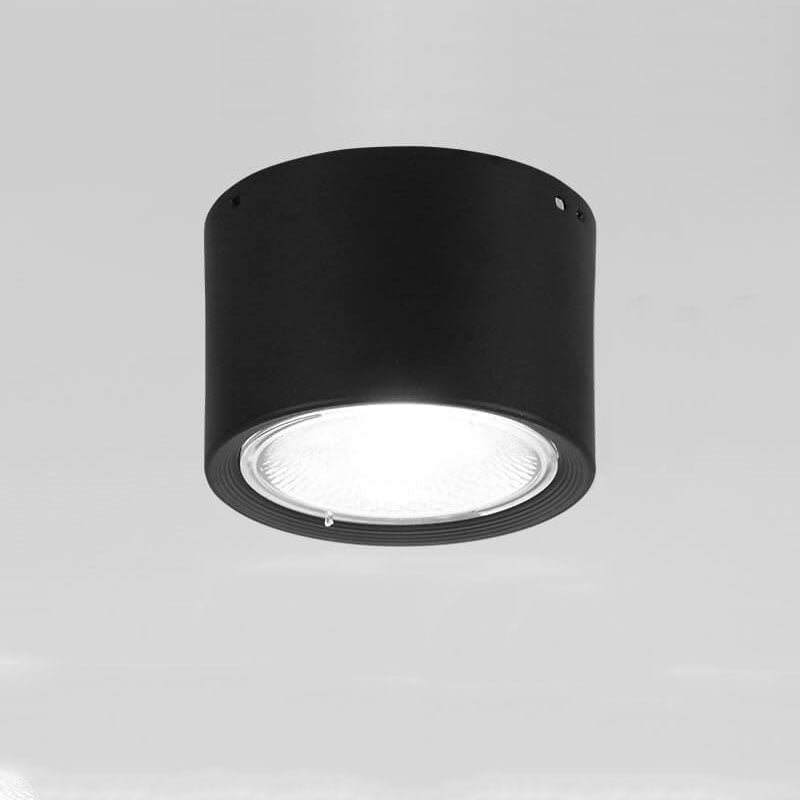 Modern Cylinder Surface Mount LED Downlight – Black White Beige Iron & Acrylic – 500 to 1200 Lumens Hardwired Fixture for Kitchen Hallway | Thomler