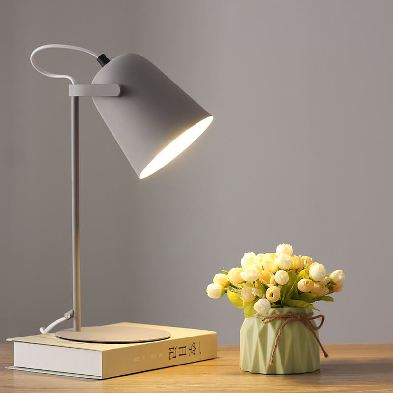 Bucket Table Lamp with E27 Socket in Pastel Scandinavian Colors for Bedroom, Living Room & Office | Thomler