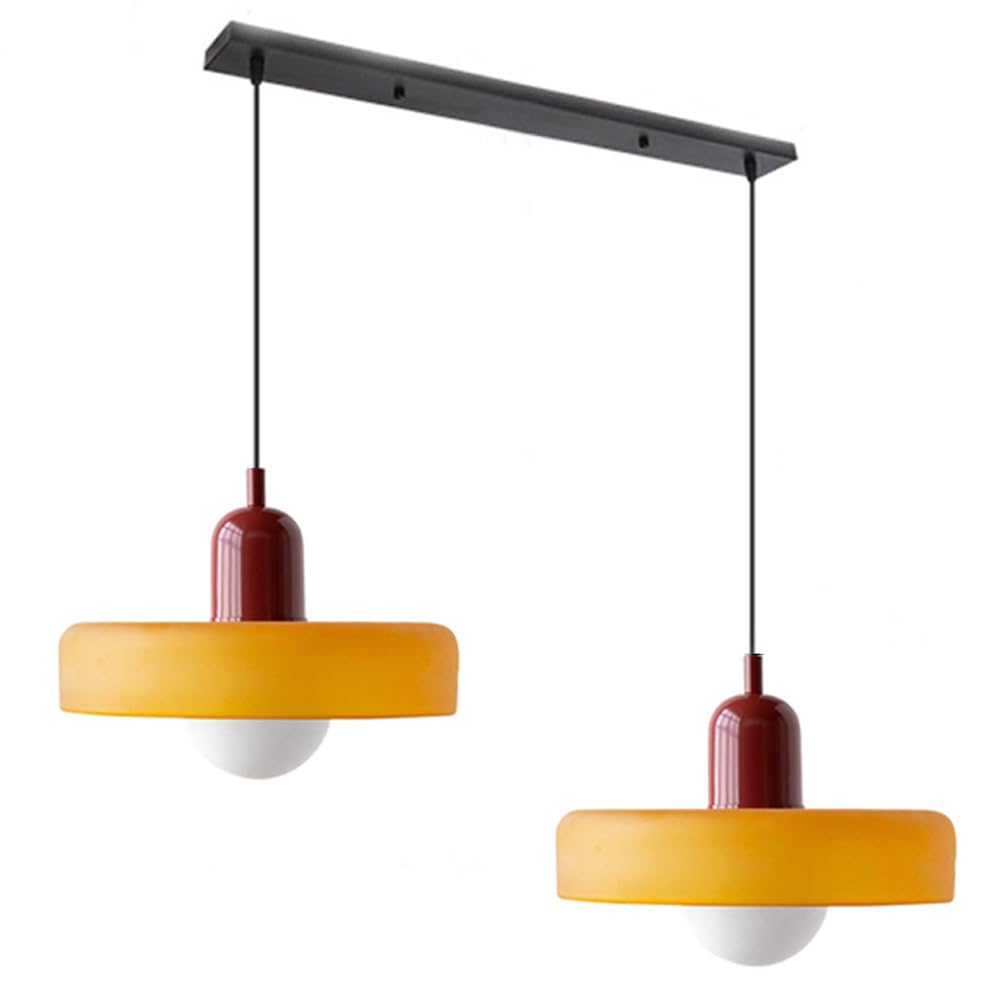 Pendant Light Glass Double Shade G9 35.0 cm Dining Room Kitchen Island Ceiling Fixture Modern Hanging Lamp | Thomler