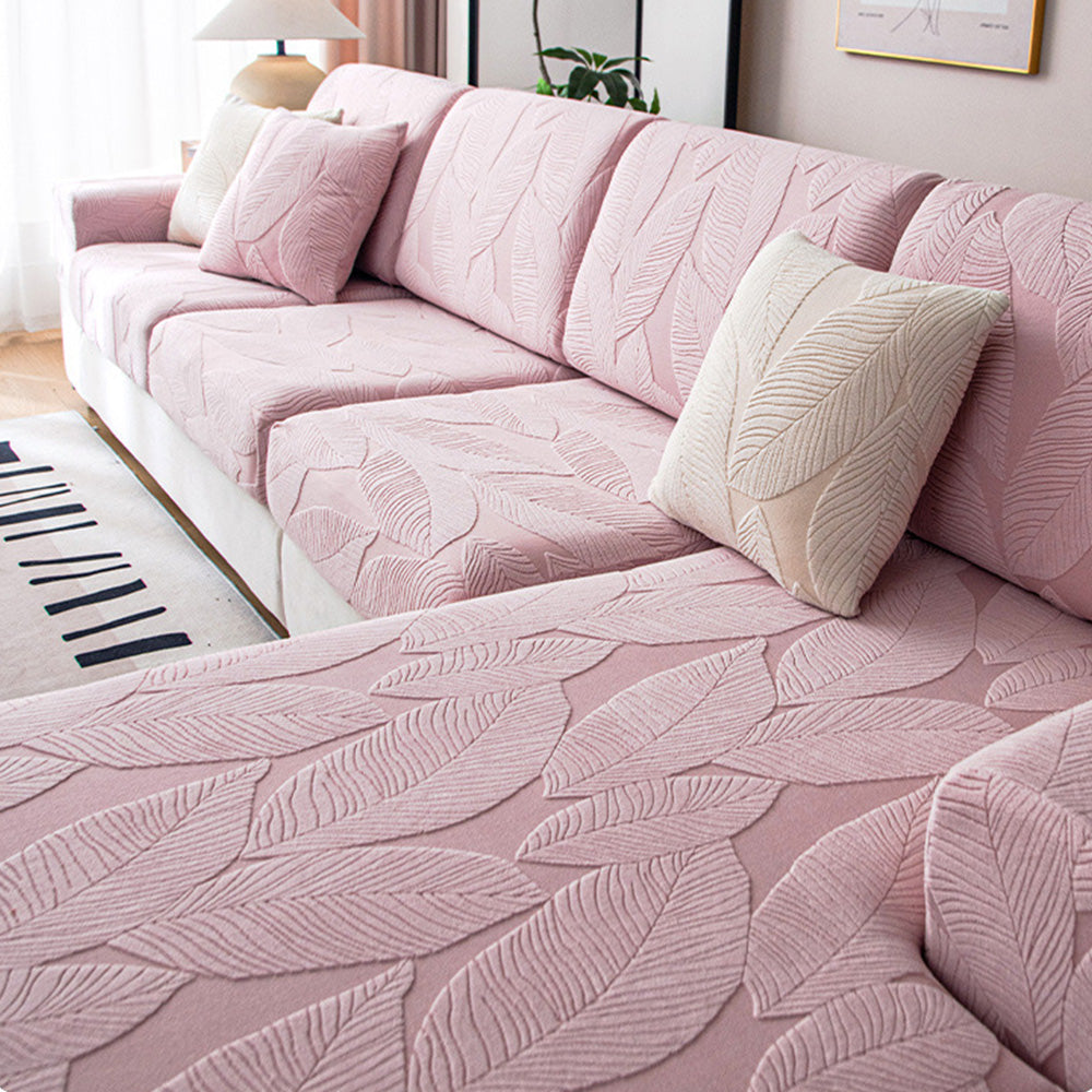 Stretch Velvet Couch Slipcover with Botanical Print – Stain-Proof & Pet-Friendly | Thomler