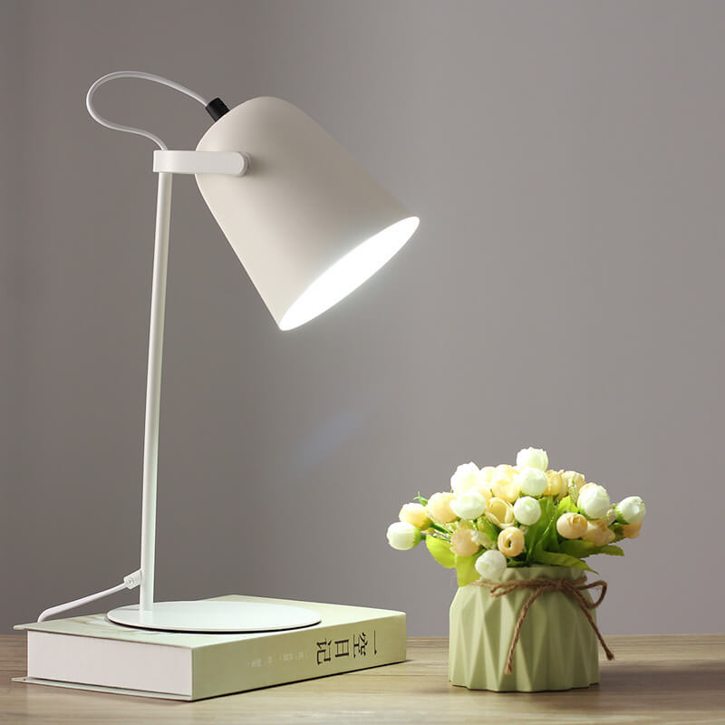 Bucket Table Lamp with E27 Socket in Pastel Scandinavian Colors for Bedroom, Living Room & Office | Thomler