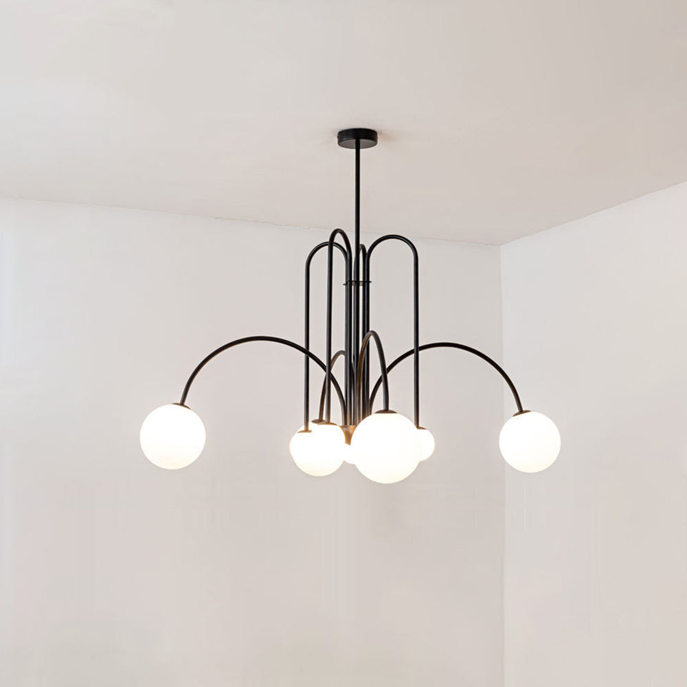 Pendant Light Metal Glass G9 Adjustable Black Gold Pink Living Room Bedroom Hanging Ceiling Light | Thomler
