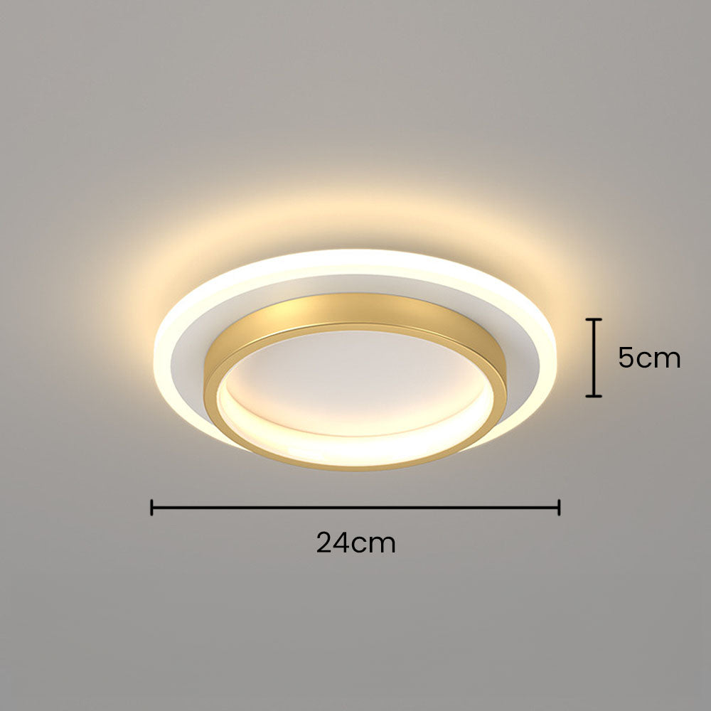 Ceiling Light Iron Aluminium 10W 20W 5.0 cm Round Bedroom Hallway Living Room | Modern LED Slim Fixture | Thomler