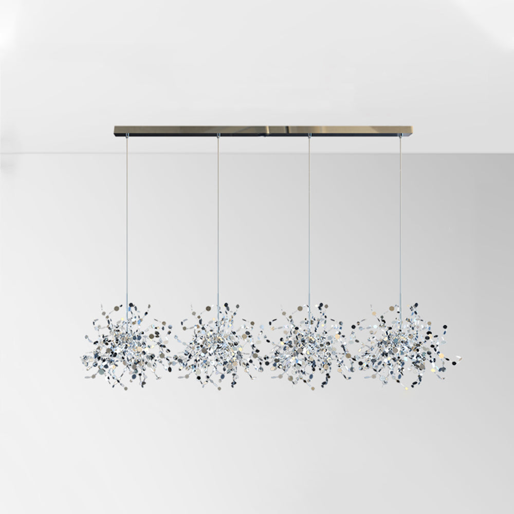 Pendant Light Metal Sputnik Adjustable Chain Gold Silver Dining Room Living Room Chandelier LED G9 Ceiling Fixture | Thomler
