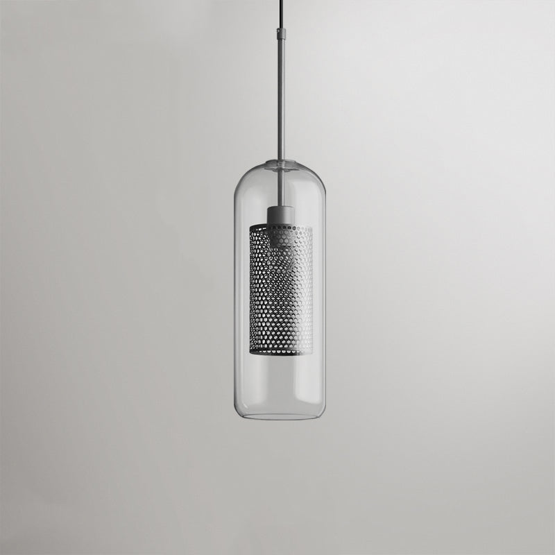 Modern Hanging Ceiling Fixture with Clear Glass Shade & Brass Hardware for Kitchen Island, Dining Room | Thomler