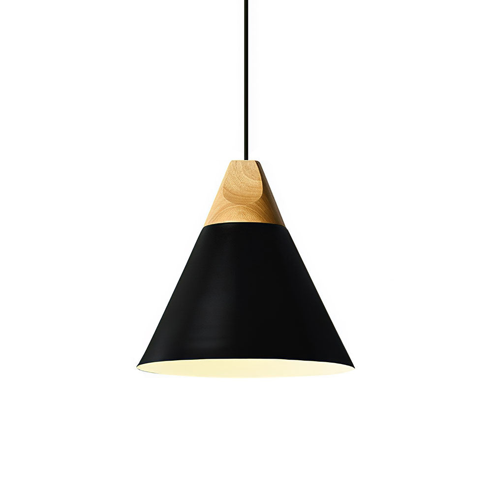 Pendant Light Wood Aluminium E27 Grey Dining Room Kitchen Island Hanging Ceiling Lamp Scandinavian Modern | Thomler