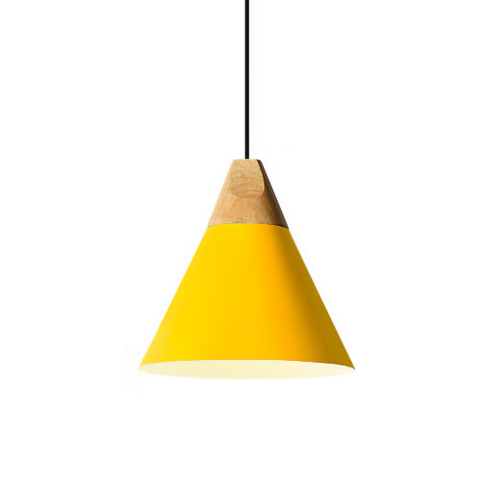 Pendant Light Wood Aluminium E27 Grey Dining Room Kitchen Island Hanging Ceiling Lamp Scandinavian Modern | Thomler