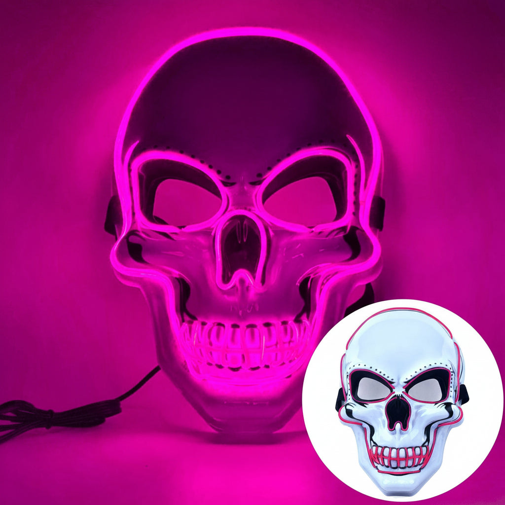 Light-Up Skull Face Cover – LED Halloween Accessory for Costume Parties & Themed Events | Thomler