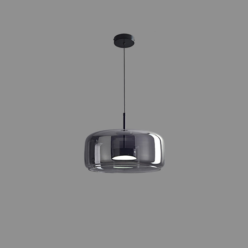 Pendant Light Blown Glass 38.0 cm Smoked Dining Room Kitchen Island Hanging Ceiling Lamp Adjustable Height | Thomler