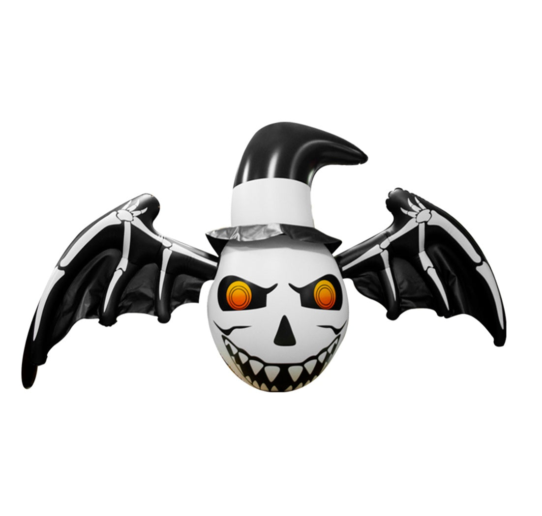 Light-Up Flying Creature Halloween Yard Inflatable – Self-Inflating Bat & Ghost Figures with Glowing Eyes for Outdoor Seasonal Decor | Thomler