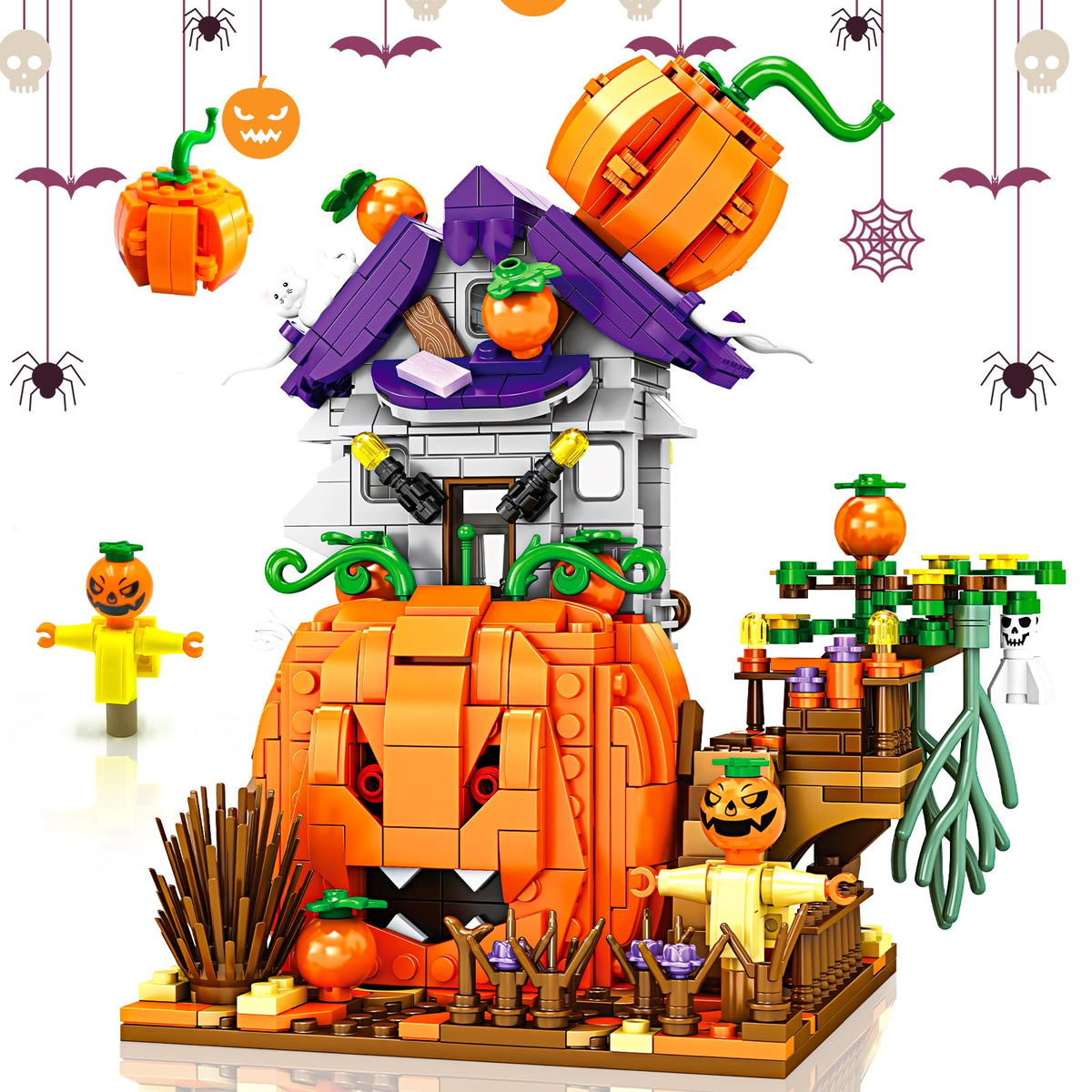 Spooky Haunted House Building Brick Set – Seasonal Construction Kit for October Festivities & Year-Round Display Fun | Thomler