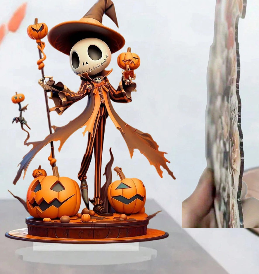 Flat Acrylic Skeleton Ornament – Festive Desktop Figurine for Year-Round Gothic Charm & Seasonal Display | Thomler