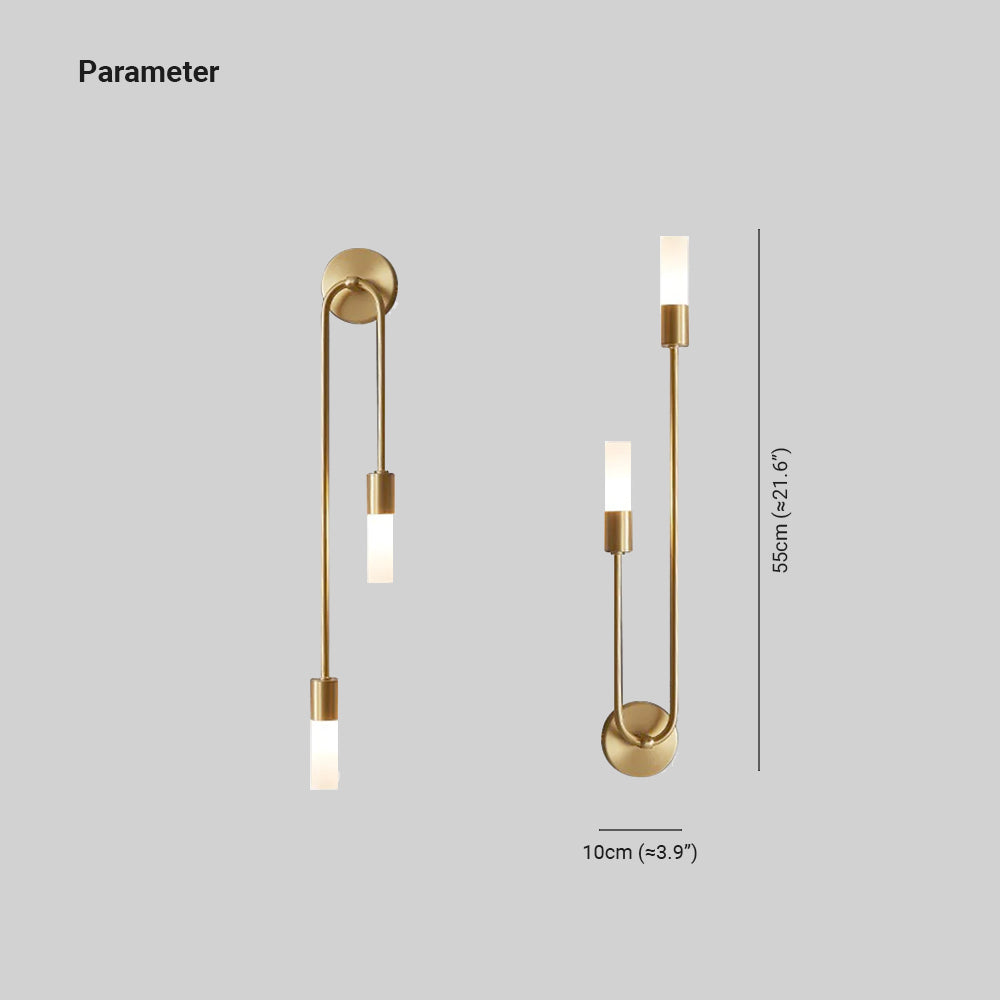 Wall Lamp Metal 10 in Warm White Indoor Dining Bedroom Living Room Accent Light | Thomler