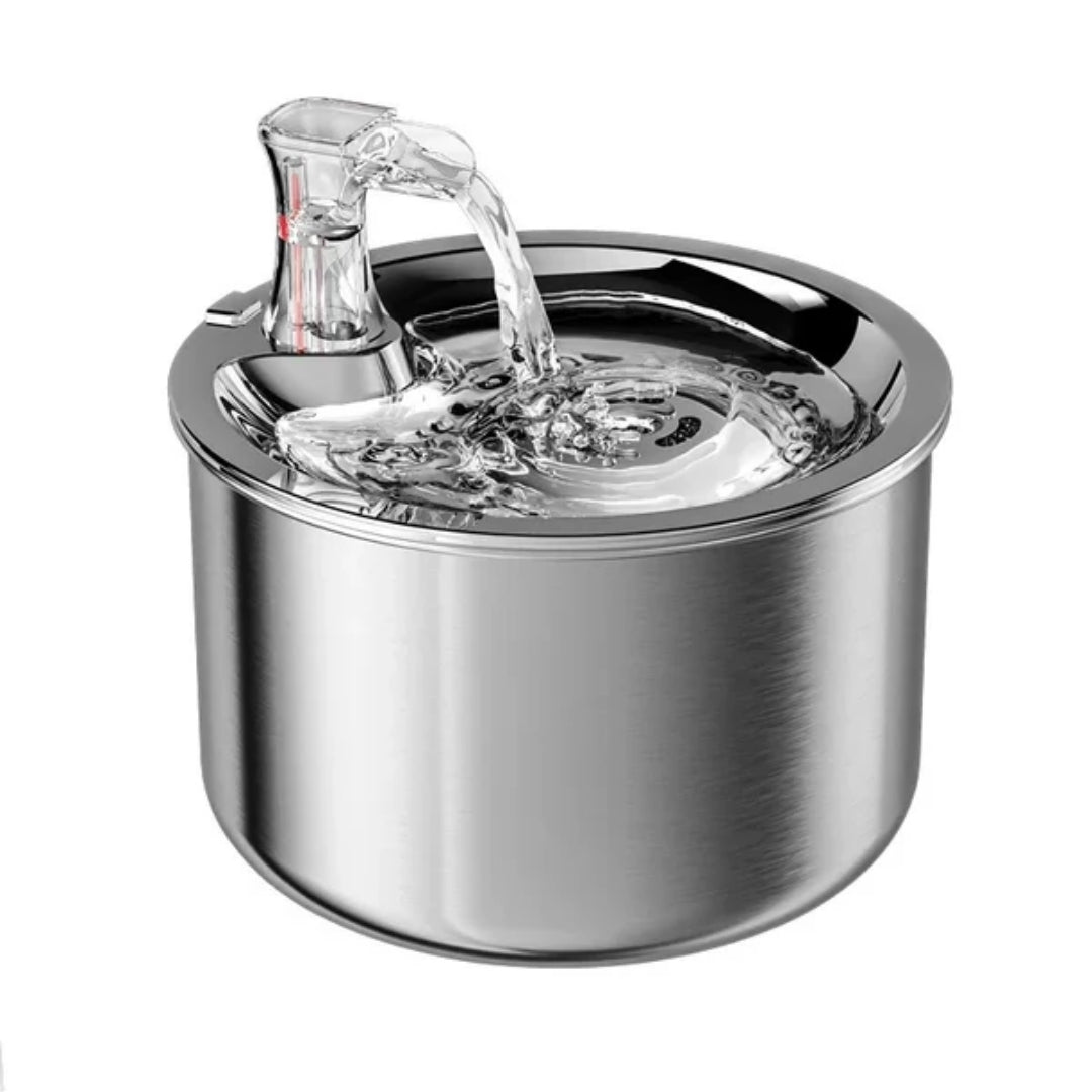 Motion-Activated Pet Water Fountain with 4-Stage Filtration for Cats & Dogs – Stainless Steel 68 oz Automatic Drinking Station | Thomler