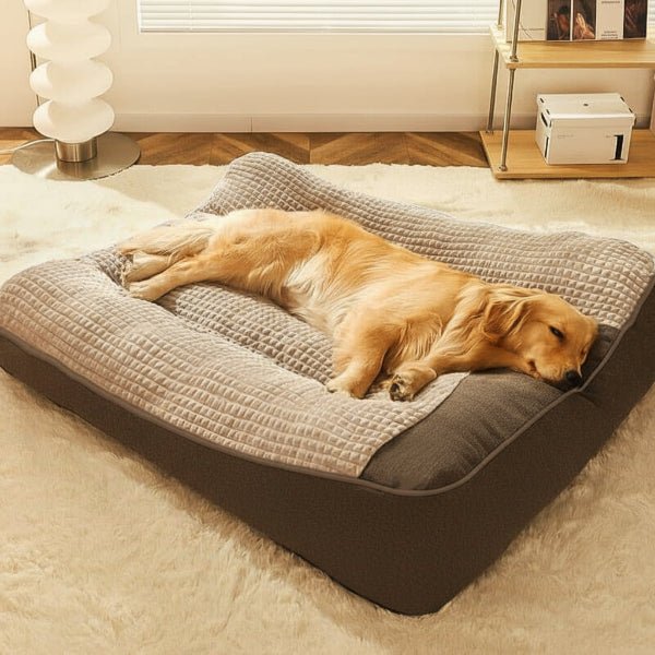 Dog Bed Crystal Velvet 120.0 cm Washable Large Breed Raised Cushion Pet Bed Orthopaedic Sleeping Mat | Thomler