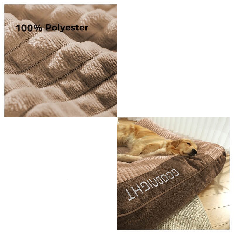 Dog Bed Crystal Velvet 120.0 cm Washable Large Breed Raised Cushion Pet Bed Orthopaedic Sleeping Mat | Thomler