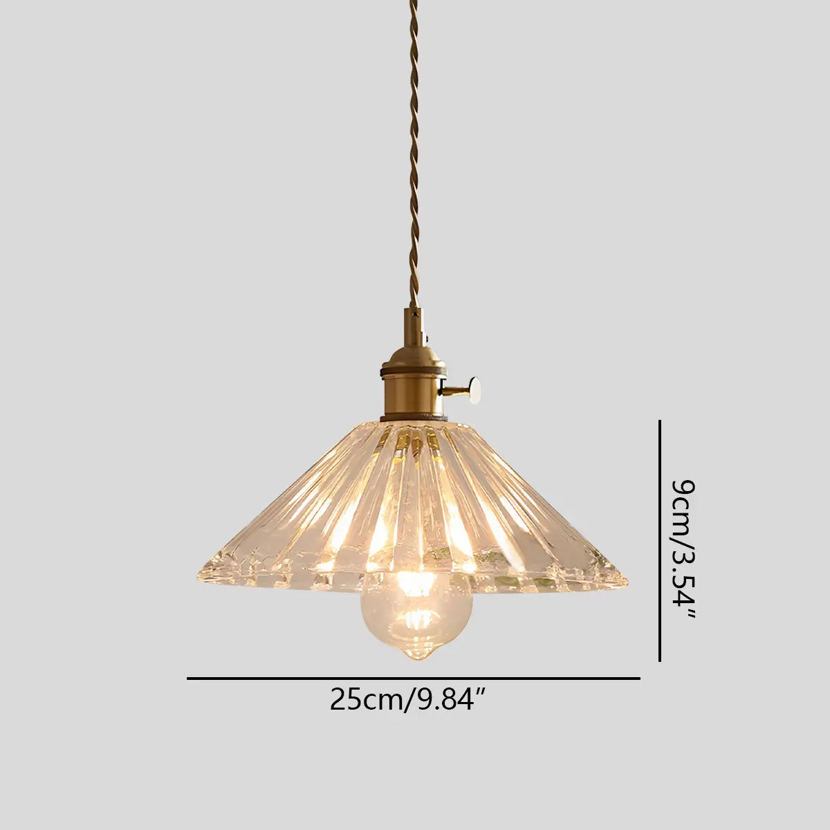 Pendant Light Glass Bronze Adjustable Cable Transparent Dining Room Kitchen Island Hanging Ceiling Lamp | Thomler