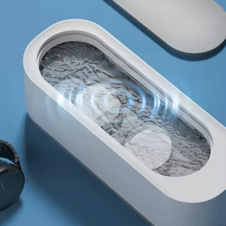 Ultrasonic Jewelry Cleaner for Rings Watches Eyeglasses Brushes at Home Gentle Sonic Wave Cleaning Machine for Delicate Items Small Personal | Thomler