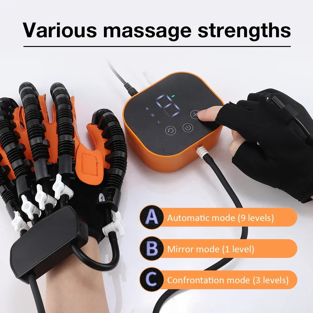 Therapeutic Hand Rehabilitation Glove for Stroke Recovery with Heat, Massage & Compression Training Modes for Home Physical Therapy | Thomler