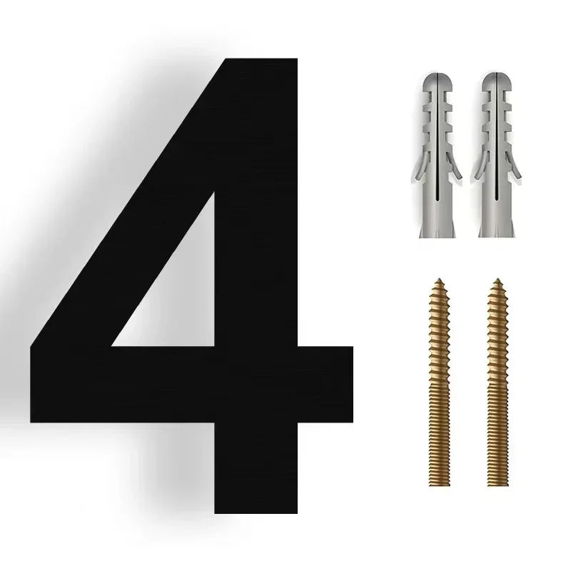 3D Floating House Number Modern Stainless Steel Outdoor Weather Resistant Wall Mount Address Sign for Front Door Entrance Home Office | Thomler