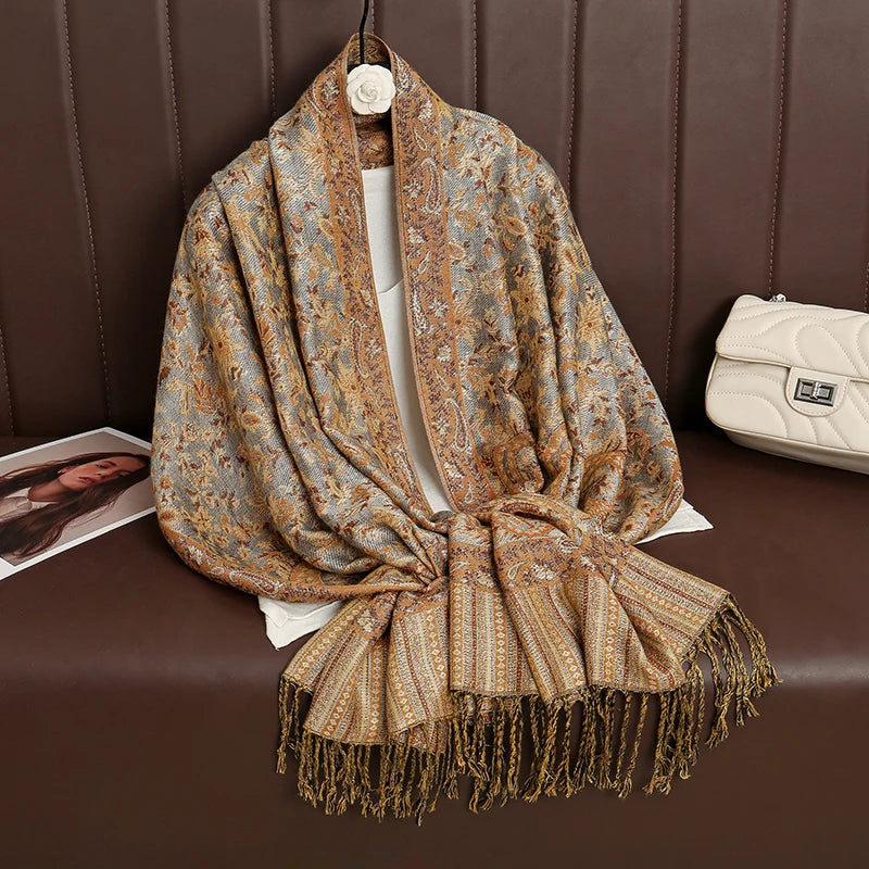 Soft Cotton-Blend Winter Wrap Scarf for Women – Lightweight Shawl for Fall & Cold Weather | Thomler